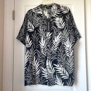 Eleven Paris Monochrome Leaf Pattern Shirt
